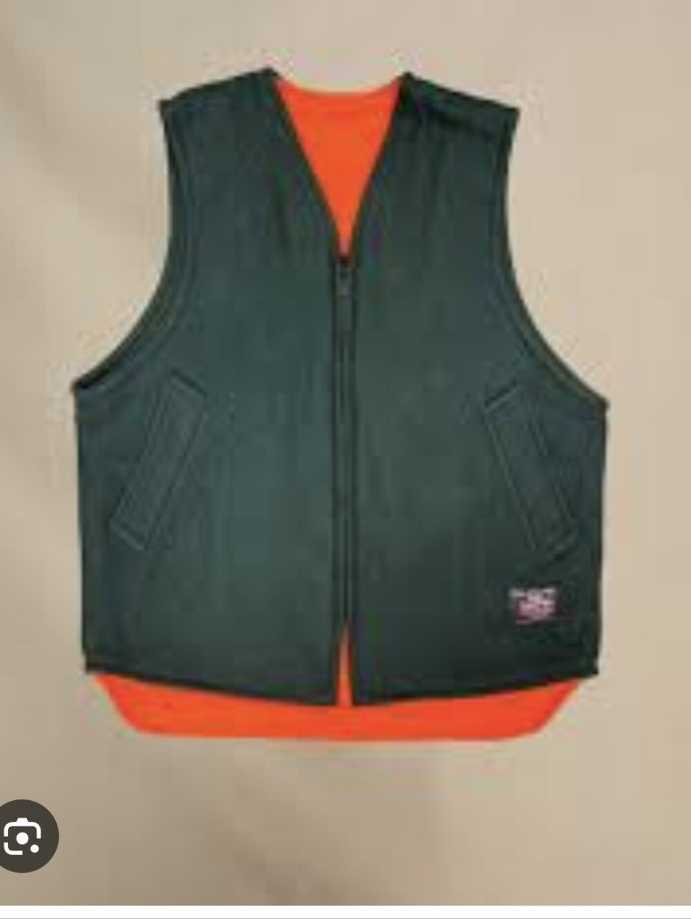 Johnson Woolen Mills Reversible Forest Green,orange Hunting Vest SzXL NWT
